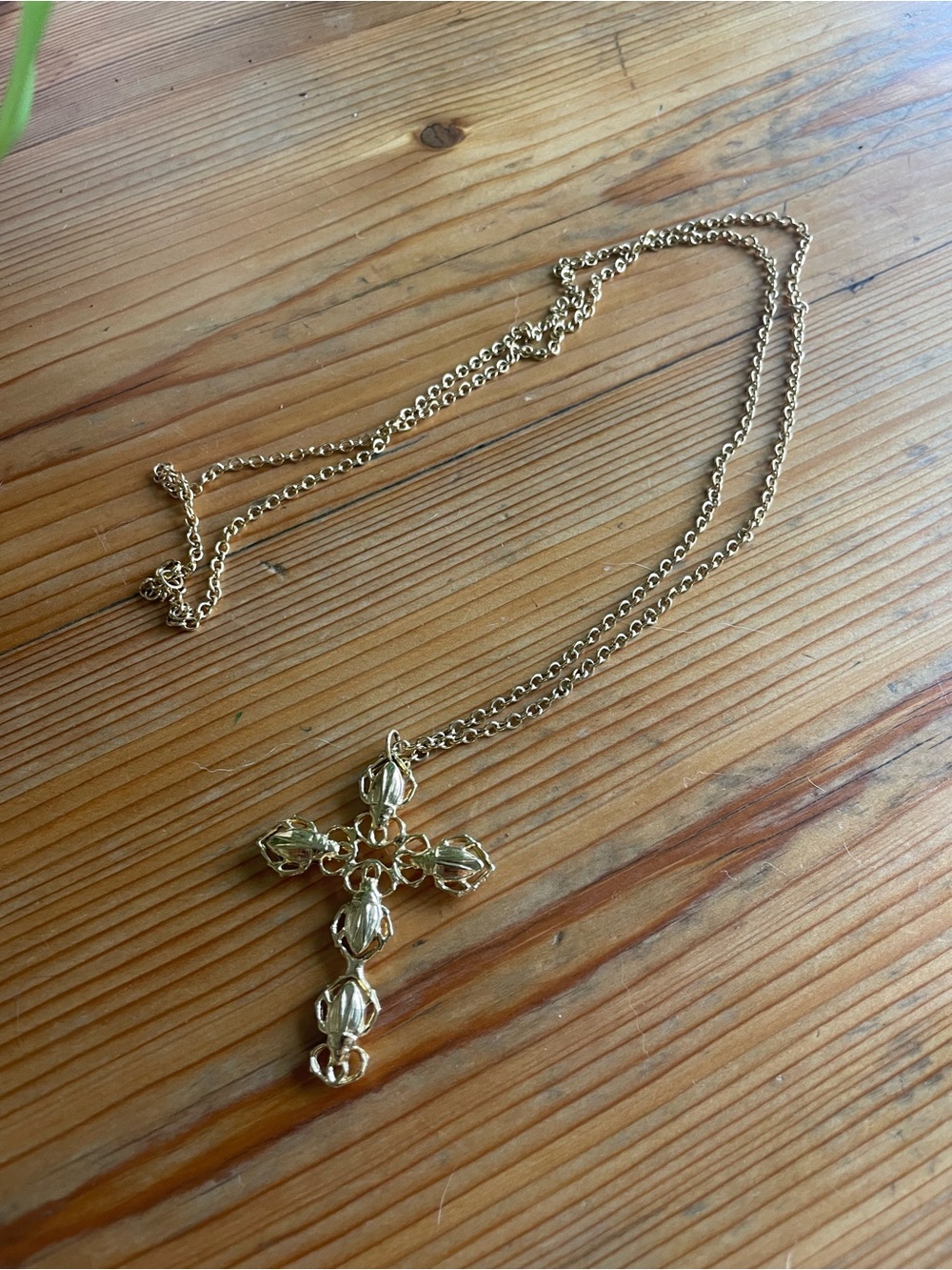 Croghan’s Goldbug Collection Cross Pendant Necklace